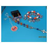 (5pcs)  BRONCOS Themed Jewelry Bracelet etc