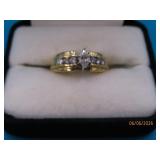 14kt Gold & Diamond Wedding sz7 Ring 5.7g