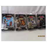 (4) on card Star Wars TRILOGY Figs Toys EXC 04'