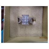Sterling RhodPlated sz8 Ring S/S B LUCE 7.2g