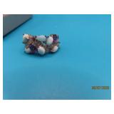 Sterling SEAWAVES Multi Gemstones 5.3 ctw sz7 Ring