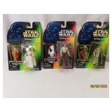 (3) Han Solo & Leia Star Wars Toys Power Force 97'