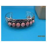 SouthWest Sterling BBJsgd Pink Stone 2.5' Bracelet