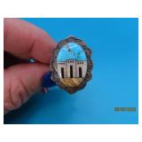 hallmarked Native MOP Inlay sz8 Ring BEAUTY
