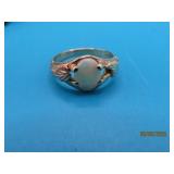 10kt Gold OPAL EagleClaw Set sz4.75 Ring 2.35g