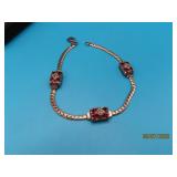 Sterling redstone 7' Bracelet 8.5g