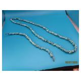 2pc Beaded Turquoise 24' Necklace + 8' Bracelet