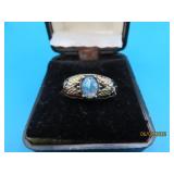 Sterling w/ 12kt Gold BH Accent s10.5 Mens Ring 5g