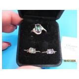 2pc Sterling Diamonique sz7 Ring & Earrings