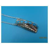 Sterling GEMS EN VOGUE Turq Necklace Pendant 8g