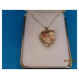 Gold LANDSTROM Heart GF Locket & 10k Necklace