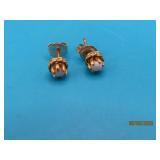 small 14kt Gold w/ Opal Earrings 0.8g