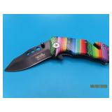 WILCOR 420 RainbowHandle Folding Survival Knife