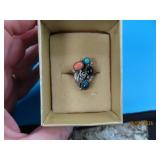 Native EDE signed Sterling Stone sz8 Ring