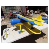 Dual Wing 60' yellow/blue R/C/ Airplane 16'prop