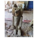 Wooden 40' Chainsaw Carved BEAR Statue