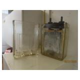 (2) Antique Glass Battery Jars *1 w/ battery* 10'