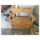 Rustic Wooden 38' Storage Bench