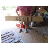 Historical 'ADOBE RR' Crossing Metal Sign RARE