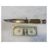 10.5" Fixed Blade Vintage Hunting Knife AS IS