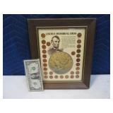 Frame Lincoln Memorial Pennies Coins