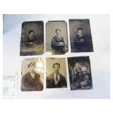 Lot (6) Antique TinType Photographs