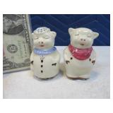 Pottery Pig Antique Salt & Pepper SET Shawnee?