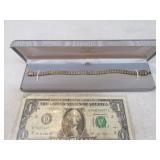 7.5" Gold Over Sterling Tennis Bracelet Jewelry