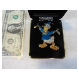 Disney DONALD DUCK 3" Bling Vintage Pin Jewelry