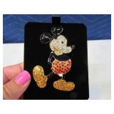 Disney 3" MICKEY MOUSE Bling Pin Pendant Jewelry