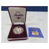 Disney 1oz Troy Silver ALLADIN Coin Genie MINT