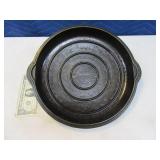 Early GRISWOLD #10 Cast Iron 12" Lid NICE