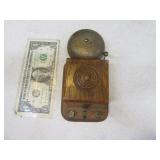 Antique Oak 7" Phone Type Bell? Ringer