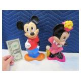 Disney MICKEY~MINNIE 12" Poly Themed Banks