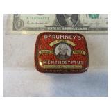 Antique Snuff Tobacco 2" Tin Dr. Rumney