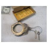 Vintage PEERLESS Handcuff Set MINT In Box