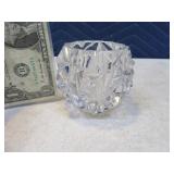 TIFFANY & CO 3" Glass Candle Holder