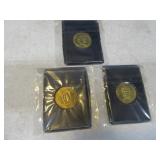 1988 Lot (3) Collectors Coins ELWAY~FAVRE~SANDERS