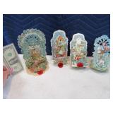 Lot (4) Antique Victorian Moving Valentine Cards