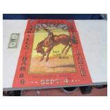 Vintage 17"x23" RedMesa Rodeo Bronc Riding Poster