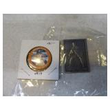 Nolan Ryan Baseball Metal 2" Card & Button