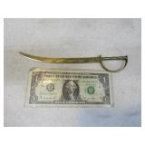 Brass Vintage 8.5" Mini Engraved Sword Opener