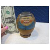 Antique Rare? 5" Wooden String Carved Dispenser