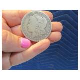 1886 Morgan Silver Dollar Coin Worn/Legible AS IS