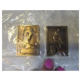 Topps Mickey Mantle & Steve Carlton Metal 1.5"