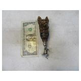 Vintage Dog Headed 7" Corkscrew Cap Remover NEAT