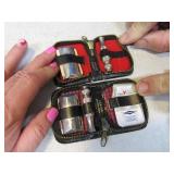 Lot (2) Mini Portable Shaving Razors in Cases