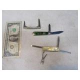 Lot (3) Anitque Pocket Knives 3"ish MultiBlade