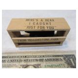 Antique Bear Wood Crate Post Card Yellowstone