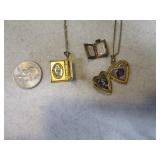 Lot (3) Antique Lockett Pendants
